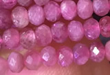 CRB2612 15.5 inches 2*3mm faceted rondelle ruby gemstone beads