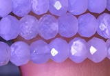 CRB2627 15.5 inches 3*4mm faceted rondelle blue chalcedony beads