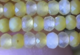 CRB2634 15.5 inches 2*3mm faceted rondelle yellow opal beads