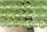 CRB2638 15.5 inches 3*4mm faceted rondelle peridot gemstone beads