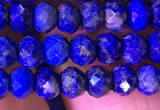 CRB2647 15.5 inches 3*4mm faceted rondelle lapis lazuli beads