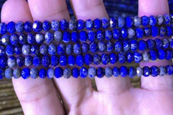 CRB2648 15.5 inches 3.5*5mm faceted rondelle lapis lazuli beads