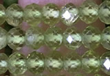 CRB2668 15.5 inches 3*4mm faceted rondelle peridot beads