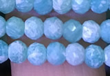 CRB2669 15.5 inches 3*4mm faceted rondelle amazonite beads