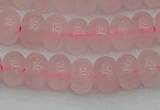 CRB2802 15.5 inches 6*10mm rondelle rose quartz beads wholesale