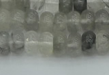 CRB2805 15.5 inches 4*6mm rondelle cloudy quartz beads wholesale