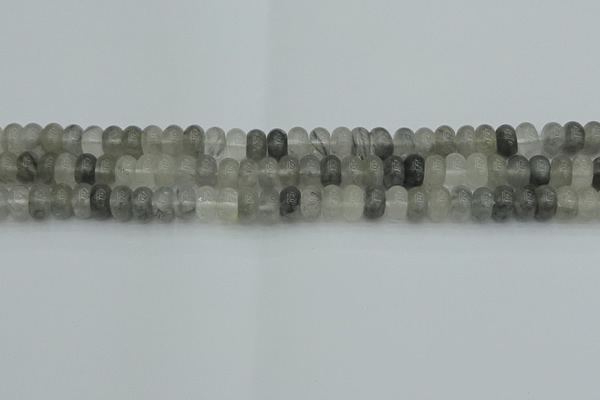 CRB2805 15.5 inches 4*6mm rondelle cloudy quartz beads wholesale