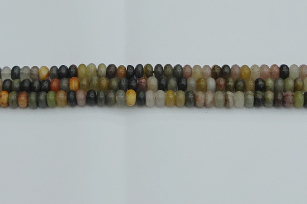 CRB2845 15.5 inches 4*6mm rondelle fancy jasper beads wholesale