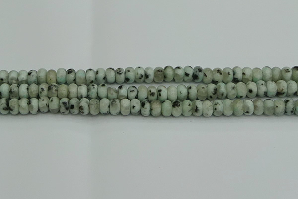 CRB2850 15.5 inches 4*6mm rondelle sesame jasper beads