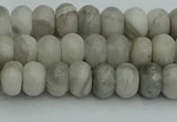 CRB2860 15.5 inches 4*6mm rondelle grey agate beads