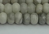 CRB2862 15.5 inches 6*10mm rondelle grey agate beads