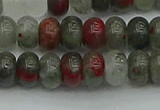 CRB2871 15.5 inches 5*8mm rondelle blood jasper beads