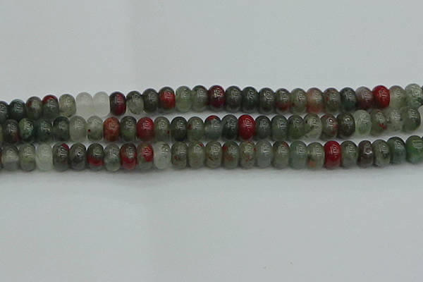 CRB2872 15.5 inches 6*10mm rondelle blood jasper beads