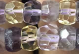 CRB3019 15.5 inches 6*8mm faceted rondelle ametrine beads