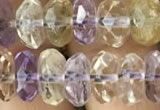 CRB3020 15.5 inches 5*9mm faceted rondelle ametrine beads