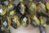 CRB3040 15.5 inches 6*8mm faceted rondelle yellow tiger eye beads