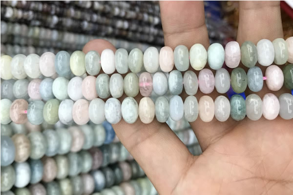 CRB3062 15.5 inches 6*9mm rondelle morganite gemstone beads