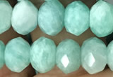 CRB3072 15.5 inches 5*8mm faceted rondelle amazonite gemstone beads