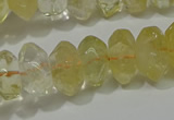 CRB308 15.5 inches 8*12mm faceted rondelle citrine gemstone beads