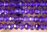 CRB3103 15.5 inches 2*3mm faceted rondelle tiny amethyst beads