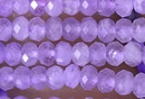 CRB3104 15.5 inches 2*3mm faceted rondelle tiny lavender amethyst beads