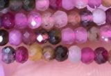 CRB3108 15.5 inches 2*3mm faceted rondelle tiny tourmaline beads