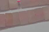 CRB311 15.5 inches 8*12mm tyre matte rose quartz beads wholesale