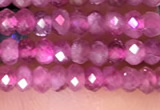 CRB3110 15.5 inches 2*3mm faceted rondelle tiny pink tourmaline beads