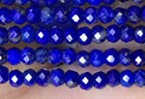 CRB3130 15.5 inches 2*3mm faceted rondelle tiny lapis lazuli beads