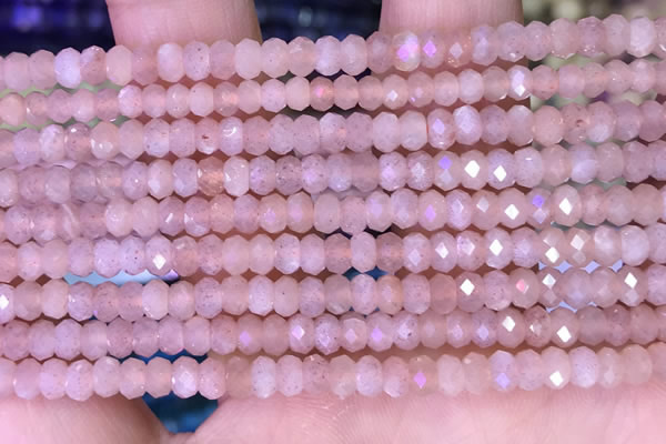 CRB3142 15.5 inches 2.5*4mm faceted rondelle tiny moonstone beads