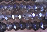 CRB3152 15.5 inches 2.5*4mm faceted rondelle tiny smoky quartz beads