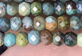 CRB3168 15.5 inches 2.5*4mm faceted rondelle tiny turquoise beads