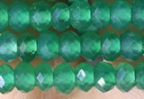 CRB3171 15.5 inches 2.5*4mm faceted rondelle tiny green agate beads