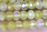 CRB3178 15.5 inches 2.5*4mm faceted rondelle tiny yellow opal beads