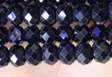 CRB3188 15.5 inches 3*5mm faceted rondelle tiny black spinel beads