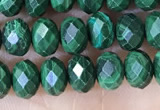 CRB3193 15.5 inches 4*6mm faceted rondelle tiny malachite beads