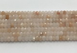 CRB3217 15.5 inches 4*6mm faceted rondelle pink aventurine jade beads wholesale