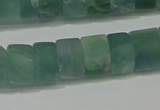 CRB322 15.5 inches 8*12mm tyre matte fluorite gemstone beads