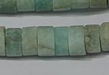 CRB324 15.5 inches 8*12mm tyre matte amazonite gemstone beads