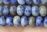 CRB4046 15.5 inches 4*6mm rondelle blue spot stone beads