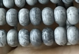 CRB4052 15.5 inches 4*6mm rondelle grey picture jasper beads wholesale