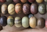 CRB4053 15.5 inches 4*6mm rondelle picasso jasper beads wholesale