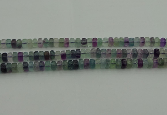 CRB406 15.5 inches 5*8mm rondelle fluorite gemstone beads