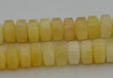 CRB410 15.5 inches 5*8mm rondelle yellow jade beads wholesale