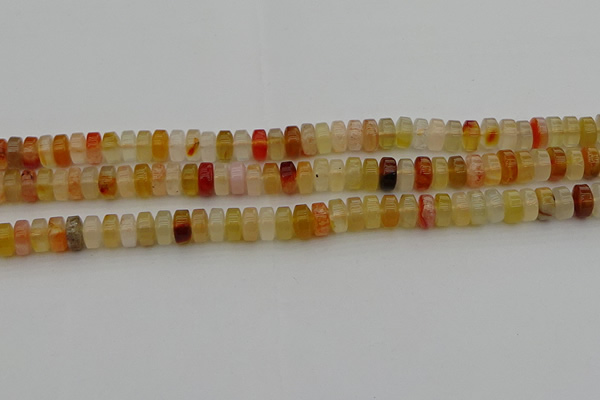 CRB413 15.5 inches 5*8mm rondelle yellow agate beads wholesale