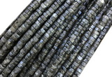 CRB4153 15 inches 2*4mm heishi black labradorite beads wholesale