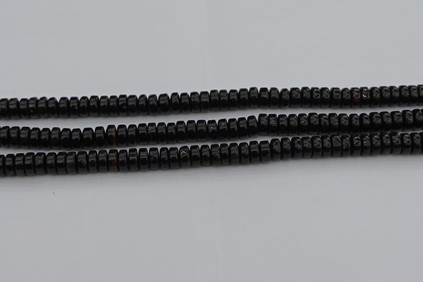 CRB418 15.5 inches 5*8mm rondelle black agate beads wholesale