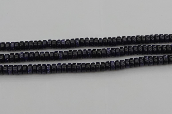 CRB420 15.5 inches 5*8mm rondelle blue goldstone beads wholesale