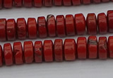 CRB438 15.5 inches 5*8mm rondelle red jasper beads wholesale