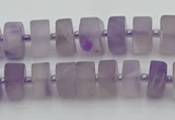 CRB456 15.5 inche 5*8mm tyre matte amethyst gemstone beads